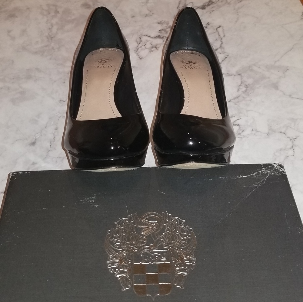 [Vince Camuto] "Zella" Black Patent Leather Heels - Picture 5 of 8